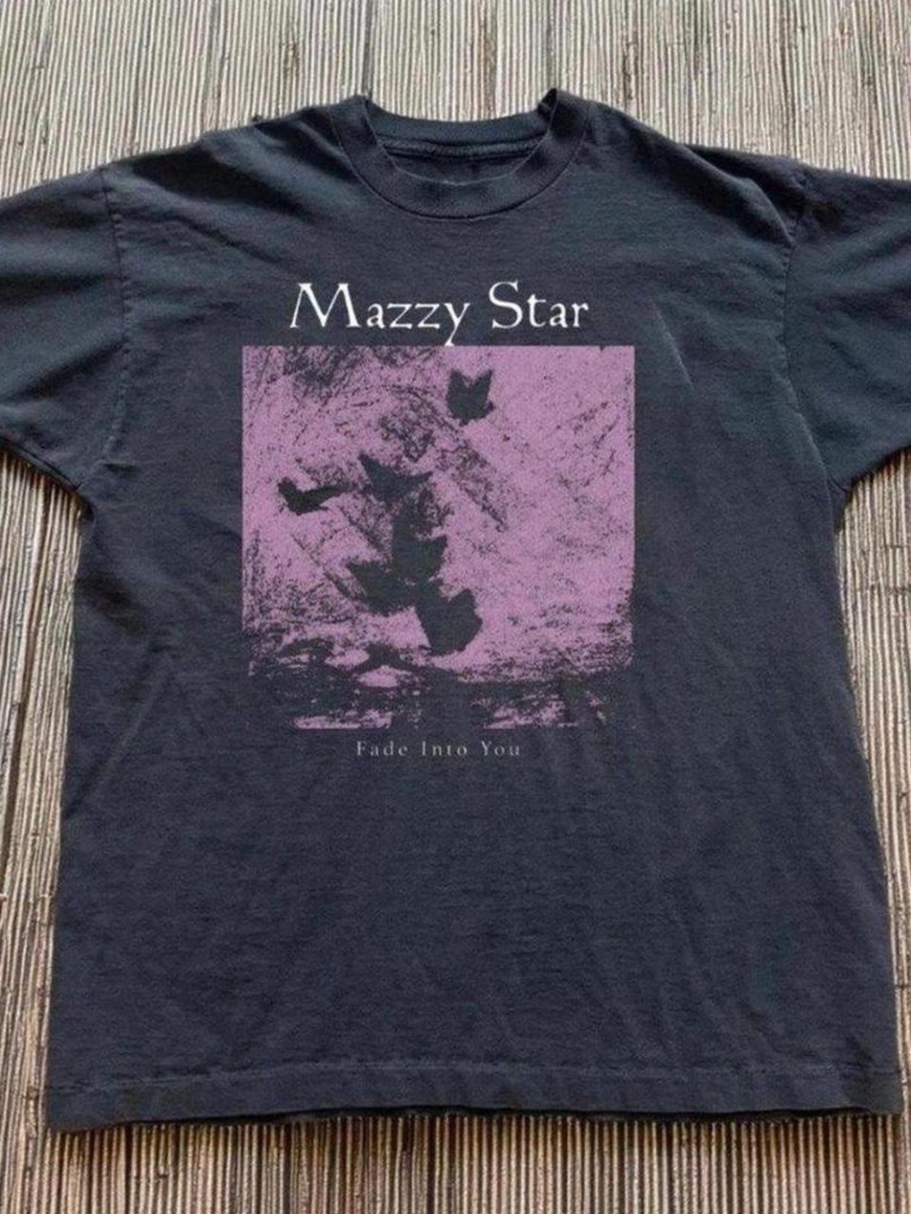 Gildan Black Mazzy Star 'Fade Into You' Graphic Tee with Purple Print